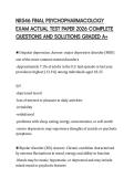 NR546 FINAL PSYCHOPHARMACOLOGY EXAM ACTUAL TEST PAPER 2026 COMPLETE QUESTIONS AND SOLUTIONS GRADED A&plus;