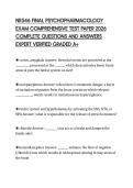 NR546 FINAL PSYCHOPHARMACOLOGY EXAM COMPREHENSIVE TEST PAPER 2026 COMPLETE QUESTIONS AND ANSWERS EXPERT VERIFIED GRADED A&plus;