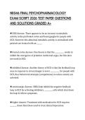 NR546 FINAL PSYCHOPHARMACOLOGY EXAM SCRIPT 2026 TEST PAPER QUESTIONS AND SOLUTIONS GRADED A&plus;