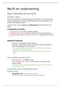 samenvatting recht en onderneming&comma; deel 1 &comma; deel 2 en ondernemingsrecht
