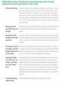 WGU D265 Critical Thinking A&plus; Guaranteed Success Verified Questions and Answers Exam Prep Guide