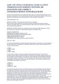 AAPC CPC FINAL EXAM REAL EXAM 3 LATEST VERSIONS EACH VERSION CONTAINS 100