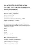 NRA INSTRUCTORS CLASS EXAM ACTUAL TEST PAPER 2026 COMPLETE QUESTIONS AND SOLUTIONS GRADED A&plus;