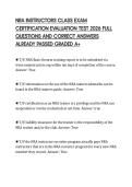 NRA INSTRUCTORS CLASS EXAM CERTIFICATION EVALUATION TEST 2026 FULL QUESTIONS AND CORRECT ANSWERS ALREADY PASSED GRADED A&plus;