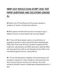 NRNP 6531 WHOLE EXAM SCRIPT 2026 TEST PAPER QUESTIONS AND SOLUTIONS GRADED A&plus;