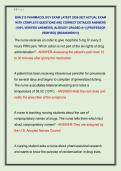 BSN 215 PHARMACOLOGY EXAM LATEST 2026-2027 ACTUAL EXAM  WITH COMPLETE QUESTIONS AND CORRECT DETAILED ANSWERS  &lpar;100&percnt; VERIFIED ANSWERS&rpar; &vert;ALREADY GRADED A&plus;&vert; &vert;&vert;PROFESSOR  VERIFIED&vert;&vert; &vert;&vert;BRANDNEW&excl;&excl;&excl;&vert;&vert;