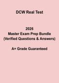 DCW Real Test Study Guide &vert; Practice Questions & Answers 2026
