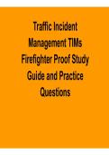 Traffic Incident Management TIMs Firefighter Proof Study Guide and Practice Questions with Answers and Solution 2025&sol; 2026