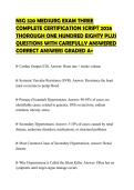 NSG 320 MEDSURG EXAM THREE COMPLETE CERTIFICATION SCRIPT 2026 THOROUGH ONE HUNDRED EIGHTY PLUS QUESTIONS WITH CAREFULLY ANSWERED CORRECT ANSWERS GRADED A&plus;
