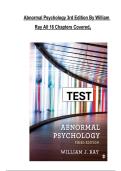 Abnormal Psychology 3rd Edition By William Ray All 16 Chapters Covered