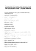 LATEST ASVAB PICAT VERIFICATION TEST CERTIFICATION SCRIPT 2026 QUESTIONS WITH SOLUTIONS GRADED A&plus;