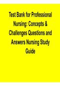 Test Bank Professional Nursing Concepts and Challenges Questions and Answers Nursing Study with Solution 2025&sol; 2026