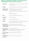 WGU Intro to Probability and Statistics A&plus; Guaranteed Success Verified Questions and Answers Exam Prep Guide