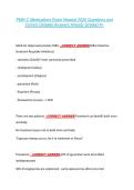 PMH-C Medications Exam Newest 2026 Questions and  Correct Detailed Answers Already Graded A&plus; 