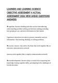 LEARNERS AND LEARNING SCIENCE OBJECTIVE ASSESSMENT 4 PRACTICE PAPER 2026 REVIEW SOLVED QUESTIONS