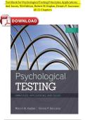 Test Bank for Psychological Testing Principles&comma; Applications&comma; And Issues&comma; 9th Edition&comma; Robert M&period; Kaplan&comma; Dennis P&period; Saccuzzo All 21 Chapters