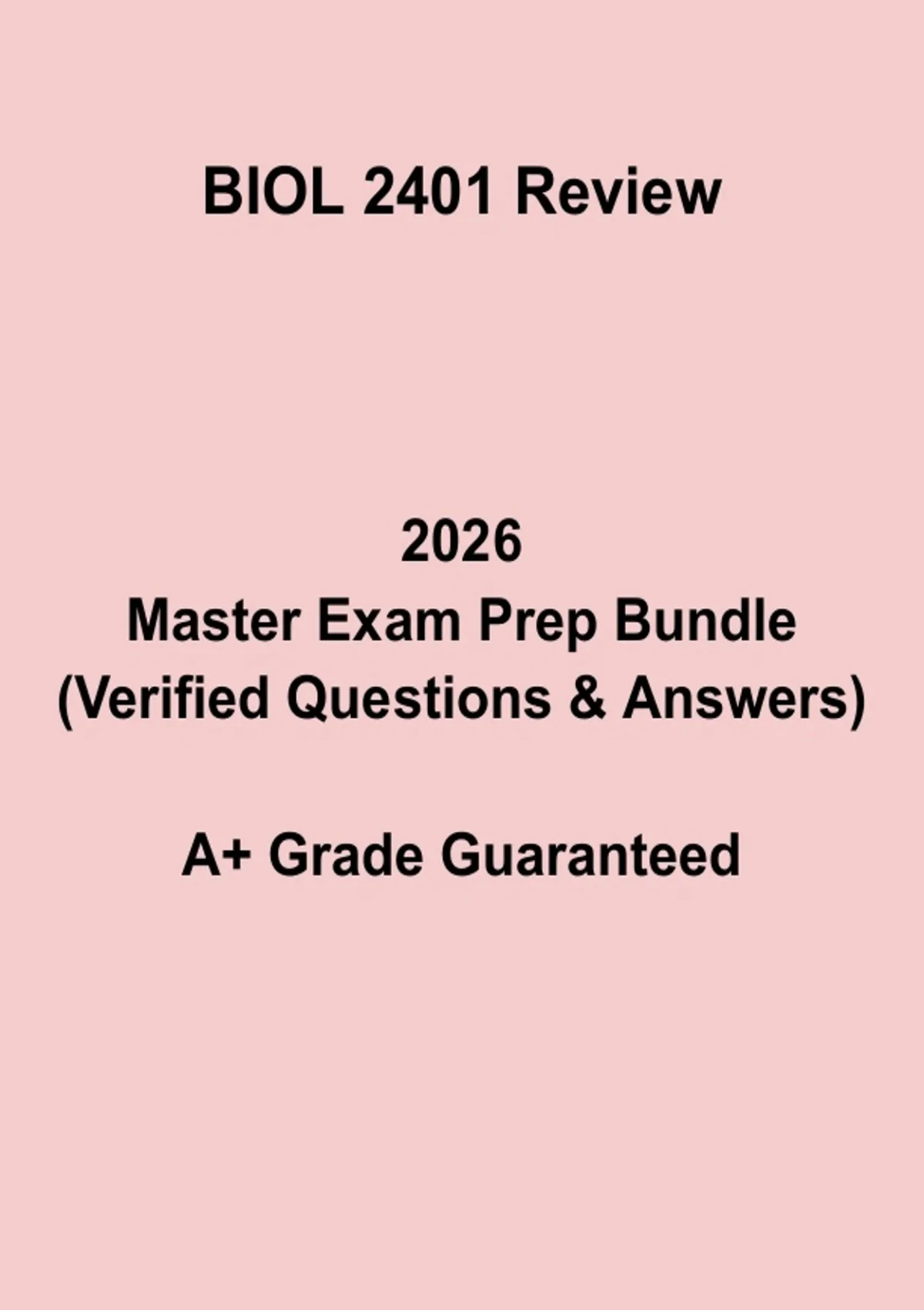 BIOL 2401 Exam 1 Review Study Guide | Anatomy & Physiology Prep 2026 ...