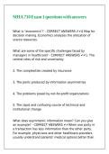 MHA 710 Exam 1 questions with answers
