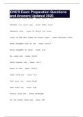 CNOR Exam Preparation Questions and Answers Updated 2026