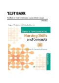 TEST BANK&lowbar;&lowbar;Fundamentals Nursing Skills and Concept 12th Edition by Barbara Timby &comma; ISBN&colon; 9781975141769 &vert;Chapters 1-38&vert; All Chapters Verified&comma; Guide A&plus;