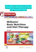 Test Bank - Williams' Basic Nutrition & Diet  Therapy 16th Edition by Staci Nix McIntosh&comma; &lpar;All Chapters Included 1-23&rpar;