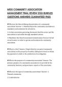 M100 COMMUNITY ASSOCIATION MANAGEMENT PREPARATION TEST 2026 QUESTIONS AND CORRECT ANSWERS GRADED A&plus;