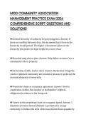 M100 COMMUNITY ASSOCIATION MANAGEMENT PRACTICE EXAM 2026 COMPREHENSIVE SCRIPT QUESTIONS AND SOLUTIONS