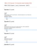 Central State University&colon; MBA&lowbar;5130 Quizzes 1-6 Answered Latest Updated 2026&period;