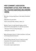 M100 COMMUNITY ASSOCIATION MANAGEMENT EXAMINATION SET 2026 SOLVED QUESTIONS GRADED A&plus;
