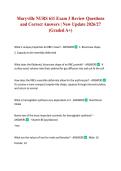Maryville NURS 611 Exam 3 Review Questions and Correct Answers &vert; New Update 2026&sol;27 &lpar;Graded A&plus;&rpar;