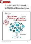 Business Communication and Character 11th Edition Amy Newman &ndash; Comprehensive Exam Questions and Communication Skills Practice