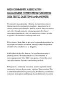 M100 COMMUNITY ASSOCIATION MANAGEMENT CERTIFICATION EVALUATION 2026 TESTED QUESTIONS AND ANSWERS