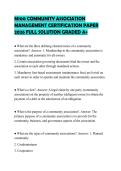 M100 COMMUNITY ASSOCIATION MANAGEMENT BOARD EVALUATION 2026 GUARANTEED PASS ANSWERS GRADED A&plus;