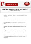 CHAPTER 12 RIGGING QUESTIONS WITH CORRECT ANSWERS 2026&sol;2027