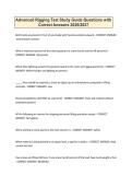 Advanced Rigging Test Study Guide Questions with Correct Answers 2026&sol;2027