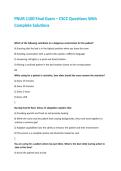 PNUR 1100 Final Exam &ndash; CSCC Questions With Complete Solutions