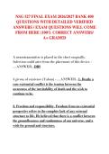 NSG 527 FINAL EXAM 2026&sol;2027 BANK 400  QUESTIONS WITH DETAILED VERIFIED  ANSWERS &sol; EXAM QUESTIONS WILL COME  FROM HERE &lpar;100&percnt; CORRECT ANSWERS&sol;  A&plus; GRADED 