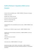 NURS 2750 Exam 3 Questions With Correct Answers