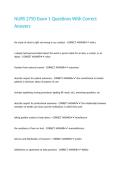 NURS 2750 Exam 1 Questions With Correct Answers