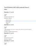 MGT 4650-Leadership Theory & Policy&colon; Exam Test - Latest Updated 2025&sol;2026 - Central State University&period;