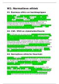 Leessamenvatting Business Ethics -  Juridische en Ethische Aspecten van MVO &lpar;EBB152A05&rpar;
