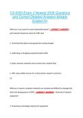 CS 6250 Exam 2 Newest 2026 Questions  and Correct Detailed Answers Already  Graded A&plus; 