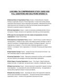 LSUS MBA 704 COMPREHENSIVE STUDY GUIDE 2026 FULL QUESTIONS AND SOLUTIONS GRADED A&plus;