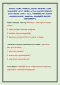 BUAD 332 EXAM 1 &ndash; BUSINESS LOGISTICS AND SUPPLY CHAIN  MANAGEMENT LATEST 2026-2027 ACTUAL EXAM WITH COMPLETE  QUESTIONS AND CORRECT DETAILED ANSWERS &lpar;100&percnt; VERIFIED  ANSWERS&rpar; &vert;ALREADY GRADED A&plus;&vert; &vert;&vert;PROFESSOR VERIFIED&vert;&vert;  &vert;&vert;BRANDNEW&excl;&excl;&excl;&vert;&vert;