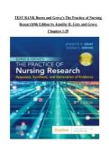 Burns and Grove&rsquo;s The Practice of Nursing Research 9th Edition &ndash; Test Bank Jennifer Gray &ndash; Comprehensive Exam Questions and Answers