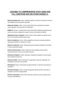 LSUS MBA 701 COMPREHENSIVE STUDY GUIDE 2026 FULL QUESTIONS AND SOLUTIONS GRADED A&plus;
