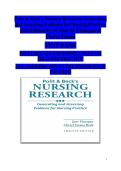Polit & Beck&rsquo;s Nursing Research 12e &ndash; Full Test Bank with Chapter-Based Questions and Accurate Solutions
