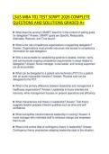 LSUS MBA 701 TEST SCRIPT 2026 COMPLETE QUESTIONS AND SOLUTIONS GRADED A&plus;