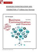 Business Communication and Character 11th Edition Amy Newman &ndash; Comprehensive Exam Questions and Communication Skills Practice
