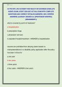 CA PSI SITE LIFE ACCIDENT AND HEALTH OR SICKNESS EXAM &lpar;LIFE  AGENT&rpar; EXAM LATEST 2026-2027 ACTUAL EXAM WITH COMPLETE  QUESTIONS AND CORRECT DETAILED ANSWERS &lpar;100&percnt; VERIFIED  ANSWERS&rpar; &vert;ALREADY GRADED A&plus;&vert; &vert;&vert;PROFESSOR VERIFIED&vert;&vert;  &vert;&vert;BRANDNEW&excl;&excl;&excl;&vert;&vert;